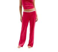 Juicy Couture Damen Vicky Flare Pants-Pyjama Unterteil Hose Schlafhose Schlafanzughose aus Velour versch. Farben Pyjamaunterteil, Raspberry Sorbet, XS