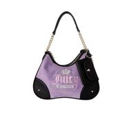 Juicy Couture Dream Juicy Umhängetasche für Damen, Crystal Crown Logo Hobo Geldbörse mit abnehmbarem Kartenetui, Lavendel/Schokolade, One Size, Trendig, zeitgenössisch, Boho, Bohemian, Feminin, Preppy