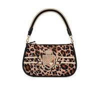 Juicy Couture Juicy Prep School Convertible Wristlet Handtasche, 20,3 x 12,7 x 6,3 cm, Beige und Schokoladenbraun, Einheitsgröße