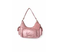 Juicy Couture Zeitlose Hobo-Schultertasche mit Reißverschlusstaschen und goldfarbenen Metallteilen (Pink Diamond)