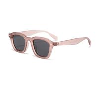 JUJNTNT Beliebte Vintage-Sonnenbrille mit quadratischem Jelly-Design, farbigen Nieten, trendiger Farbverlauf, UV400-Schutz, luxuriös für Damen (rosa)