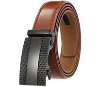 JUJNTNT Gürtel für Herren aus echtem Leder mit automatischer Schnalle, Luxus-Riemen (110 cm/4)