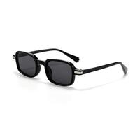 JUJNTNT Klassische quadratische Sonnenbrille für Damen und Herren, Retro-Stil, UV400-Schutz, trendige, leichte Sonnenbrille mit dunklen Gläsern, geeignet für Outdoor-Aktivitäten, C1, Einheitsgröße