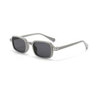 JUJNTNT Klassische quadratische Sonnenbrille für Damen und Herren, Retro-Stil, UV400-Schutz, trendige, leichte Sonnenbrille mit dunklen Gläsern, geeignet für Outdoor-Aktivitäten, C4, Einheitsgröße