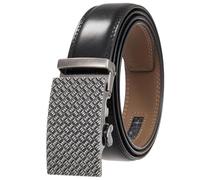 JUJNTNT Luxus-Gürtel aus echtem Leder mit automatischer Ratschenschnalle für Herren (130 cm/5)