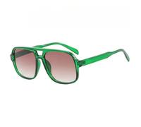 JUJNTNT Retro-Sonnenbrille für Damen und Herren, trendig, für den Außenbereich, UV400 (Grüner Tee)