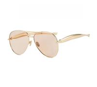 JUJNTNT Runde Sonnenbrille für Damen und Herren, Retro, UV400 (Champagner)