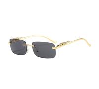 JUJNTNT Shauna Fashion Kleine Randlose Rechteckige Sonnenbrille Damen Retro Gepard Ozean Film Brillen Herren Getönte Sonnenbrille UV400 (5)