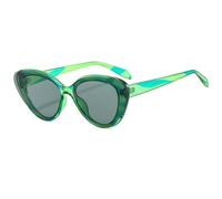 JUJNTNT Vintage Cat-Eye-Sonnenbrille für Damen, Retro-Stil, übergroßer, dicker Rahmen, UV400-Schutz, violette Gläser, trendige Outdoor-Brille, C3, Einheitsgröße