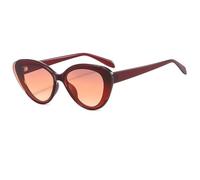 JUJNTNT Vintage Cat-Eye-Sonnenbrille für Damen, Retro-Stil, übergroßer, dicker Rahmen, UV400-Schutz, violette Gläser, trendige Outdoor-Brille, C6, Einheitsgröße