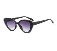 JUJNTNT Vintage Cat-Eye-Sonnenbrille für Damen, Retro-Stil, übergroßer, dicker Rahmen, UV400-Schutz, violette Gläser, trendige Outdoor-Brille, C1, Einheitsgröße