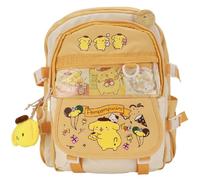 juju Pompompurin Tasche Cute Kawaii Stuff - Kawaii Zubehör Pompompurin Stuff - Pompompurin Zubehör Rucksack Niedliche Rucksäcke für Erwachsene - Kawaii Tasche Japanischer Rucksack, gelb, Large,