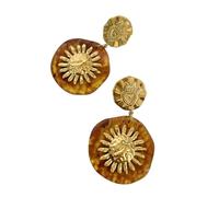 JUJUFREE Vintage Gänseblümchen Ohrringe Edelstahl Tragbare Acryl Dekoration für Frauen Tägliches Tragen