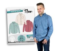 JULENDO Herren Schnittmuster Hemd mit Tasche "Stan" Gr. 44-60 (XXS-4XL) | Papierschnittmuster für Männer mit Nähanleitung