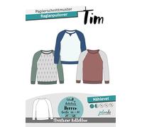 JULENDO Herren Schnittmuster Raglanpullover "Tim" Gr. 44-60 (XXS-4XL) | Pullover Papierschnittmuster für Männer mit Nähanleitung