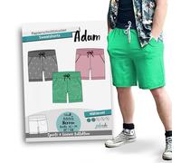 JULENDO Schnittmuster Herren Sweatshorts, kurze Hose Adam Gr. 44-60 (XXS-4XL) | Papierschnittmuster für Herren mit Nähanleitung