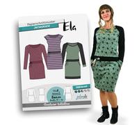JULENDO Schnittmuster Jerseykleid Ela | Papierschnittmuster für Damen mit Nähanleitung - Raglanärmel (PS-012-54)