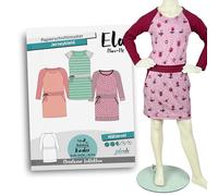 JULENDO Schnittmuster Kinder Jerseykleid Ela Mini-Me Gr. 104/110 bis 164/170 | Papierschnittmuster für Mädchen mit Nähanleitung