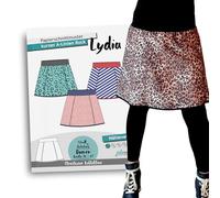 JULENDO Schnittmuster kurzer Rock mit A-Linie "Lydia" Gr. 34-42 | Papierschnittmuster für Damen mit Nähanleitung