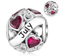 Juli Geburtsstein Charms für Frauen Herz Charm für Pandora