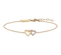 Julie Julsen JJBR0263.3 Damen Armband Herz Sterling-Silber 925 Zirkonia 19 cm