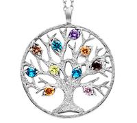 Julie Julsen Anhänger mit Kette 925/- Sterling Silber Zirkonia bunt weiß Damen