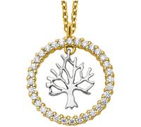 Julie Julsen Anhänger Mit Kette 925/- Sterling Silber Zirkonia Weiß 42Cm Glänzend