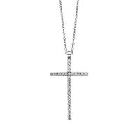Julie Julsen Anhänger Mit Kette 925/- Sterling Silber Zirkonia Weiß 45Cm Glänzend