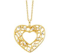 Julie Julsen Damen Anhänger mit Kette 925/- Sterling Silber 51cm Glänzend Zirkonia gold 148250033