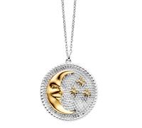 Julie Julsen - Anhänger mit Kette 925/- Sterling Silber Zirkonia weiß Charms & Kettenanhänger 1 ct Weiss Damen