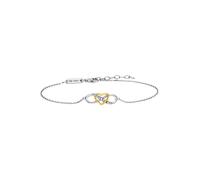 Julie Julsen Damen Schmuck Armband aus rhodiniertem und vergoldetem bicolor 925 Sterling Silber mit Zirkonia | Silber-Arm-Kette als Geschenk für Frauen und Mädchen zum Geburtstag, Hochzeitstag...