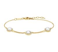 Julie Julsen Armband 925/- Sterling Silber Perle Weiß 19Cm Glänzend