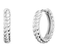 Paar Creolen JULIE JULSEN "925/- Sterling Silber rhodiniert 15mm" Ohrringe Gr. ONE-SIZE, Silber 925 (Sterlingsilber), silberfarben (silber) Damen (81812863-0) silber