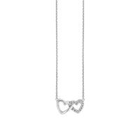 Julie Julsen Collier 925/- Sterling Silber Zirkonia Weiß 42Cm Glänzend