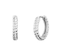 Paar Creolen JULIE JULSEN "925/- Sterling Silber rhodiniert 15mm" Ohrringe Gr. ONE-SIZE, Silber 925 (Sterlingsilber), silberfarben (silber) Damen (81812863-0) silber