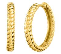 Julie Julsen Damen Schmuck Ohrringe/Creolen aus vergoldetem 925 Sterling Silber | Silber-Hoops als Geschenk für Frauen und Mädchen zum Geburtstag, Jahrestag, Hochzeitstag, Weihnachten…