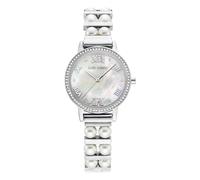 Julie Julsen Damenuhr Edelstahl synth. Zirkonia Quarzwerk Silbergrau Damen