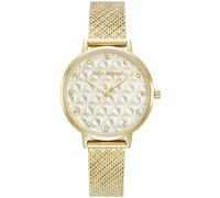 Julie Julsen Damenuhr Zirkonia Edelstahl Quarzwerk gelb vergoldet Damen