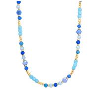 Julie Julsen GSNTI02BU-K Mädchen Collier Edelstahl Gold Blau Glasperlen 39 cm