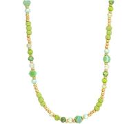 Julie Julsen GSNTI04GN-K Mädchen Collier Edelstahl Gold Grün Glasperlen 39 cm