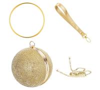 Abendtasche JULIE JULSEN "Metall mit Zirkonia champagner" beige (champagner) Damen Taschen Clutch Abendtaschen (84639026-0)