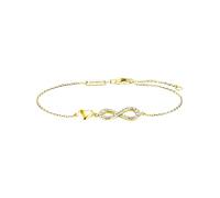 Julie Julsen JJBR31094-8G Damen Armband INFINITY Sterling-Silber 925 Gold weiß Zirkonia 19 cm