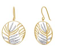 Julie Julsen JJER0833.3 Damen-Ohrringe Palmenblatt Goldfarben