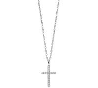 Julie Julsen JJKNE33856-S Mädchen Collier Kreuz Sterling-Silber 925 Silber weiß Zirkonia 40 cm