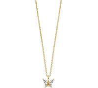 Julie Julsen JJKNE34454-G Mädchen Collier Schmetterling Sterling-Silber 925 Gold weiß Zirkonia 40 cm