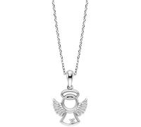 Julie Julsen JJKNE34699-S Mädchen Collier Schutzengel Sterling-Silber 925 Gold weiß Zirkonia 40 cm