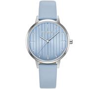 Julie Julsen JJW2493SL-4 Uhr Damenuhr Lederarmband Metall 3 bar Analog blau