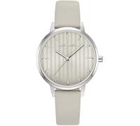 Julie Julsen JJW2493SL-8 Uhr Damenuhr Lederarmband Metall 3 bar Analog grau