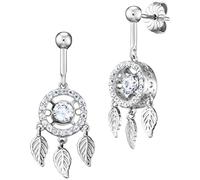 Julie Julsen Ohrhänger 925/- Sterling Silber Zirkonia weiß 2,8cm Damen