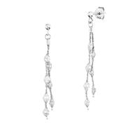 Julie Julsen Ohrhänger 925/- Sterling Silber Zirkonia weiß 5cm Damen